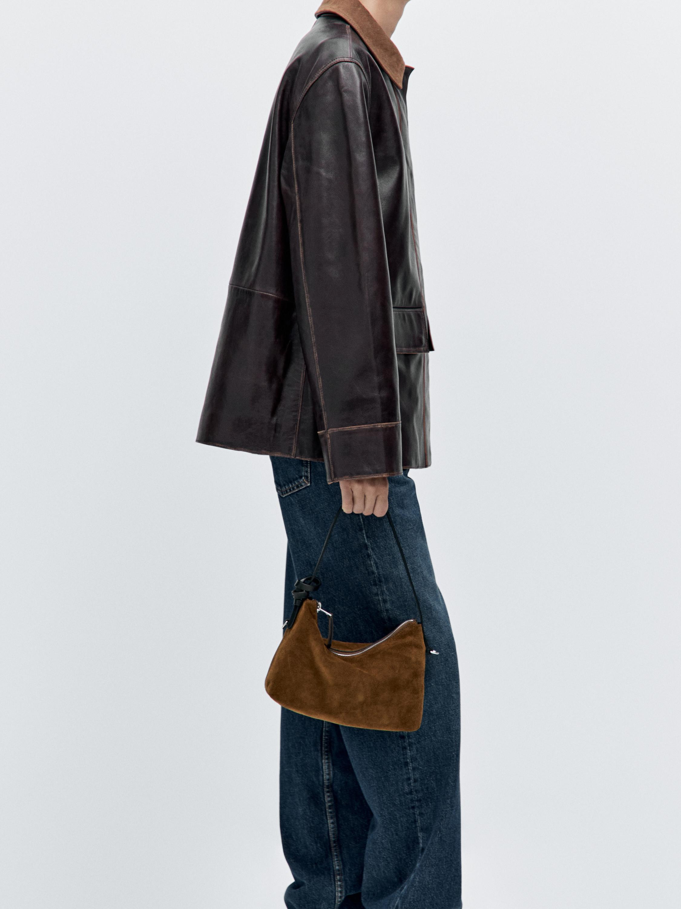 Kleine Tasche aus Rauleder | Massimo Dutti DE