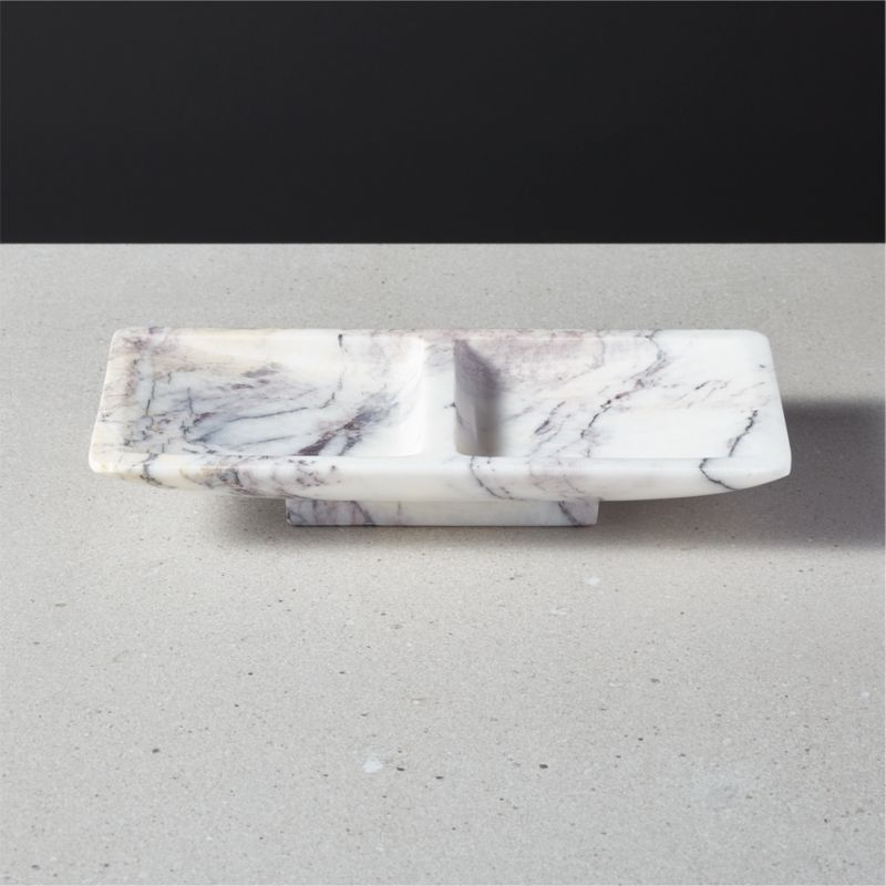 Daily Essentials Modern Marble Jewelry Tray + Reviews | CB2 | CB2