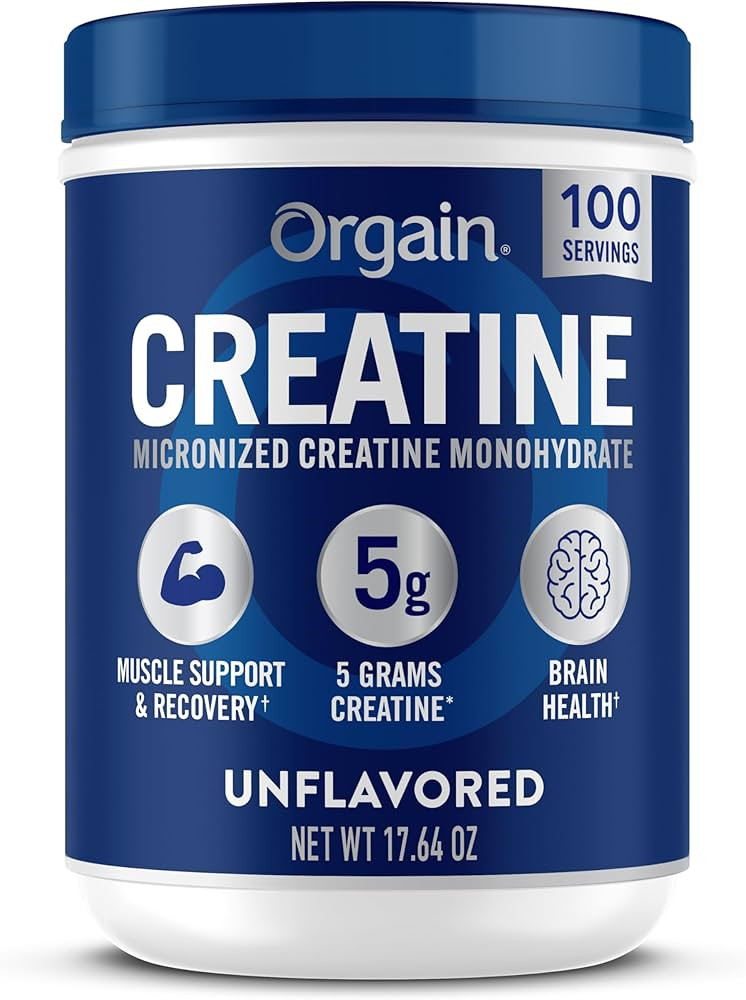 Orgain Creatine Monohydrate Micronized Powder, Unflavored, Supports Muscle Growth, Post Workout R... | Amazon (US)