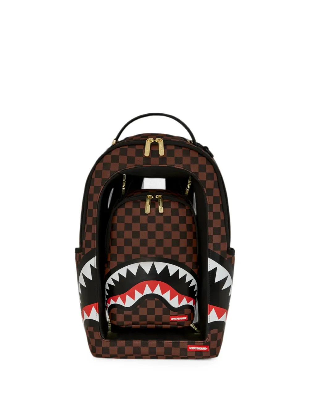 Sprayground checkered backpack - Brown | Farfetch Global