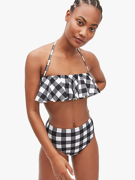 shoreside plaid ruffle bandeau top | Kate Spade (US)