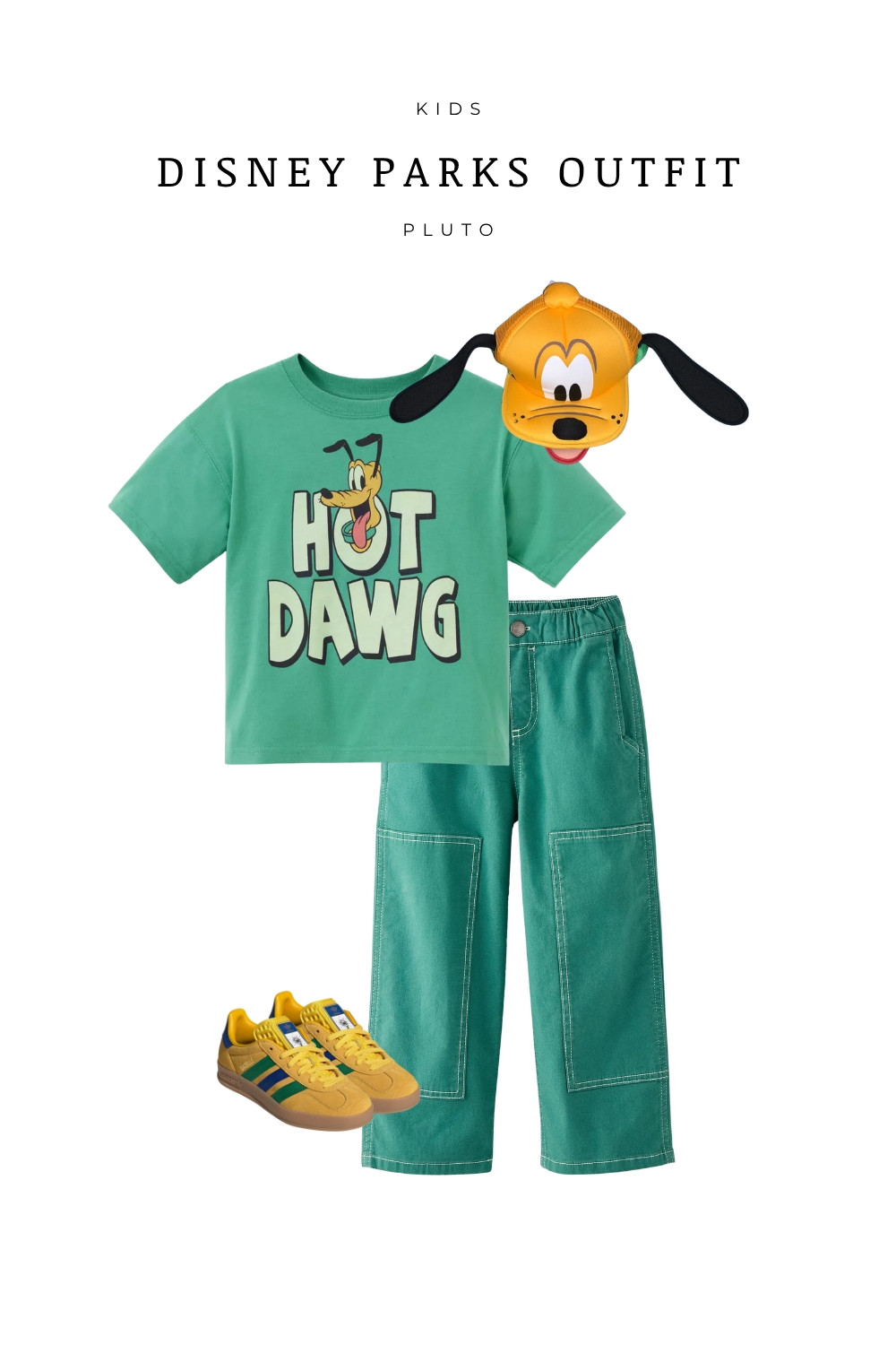  

Adorable kids Disney parks outfit inspired by Pluto. This fun and comfy look features a green graphic tee, relaxed fit pants, and yellow sneakers for a playful park day vibe. Perfect for Disneyland or Walt Disney World outfits, matching sibling looks, or cute boys Disney style. Great for warm weather park days, character outfits, and family vacation outfit planning.

 

#LTKKids #LTKTravel #LTKootd
