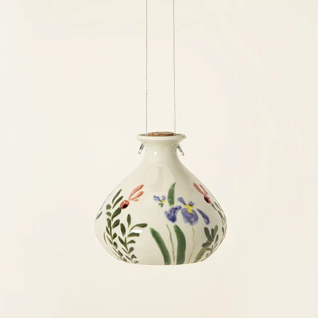 Hand-Painted Porcelain Hummingbird Feeder | UncommonGoods