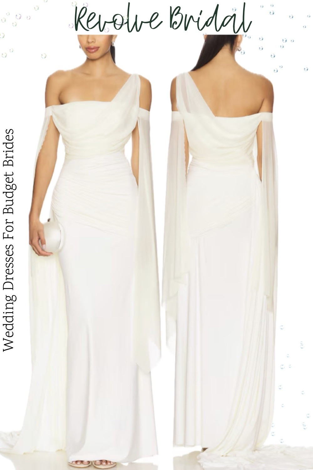 Gorgeous off white gown at Revolve under $550.

Reception dress, courthouse elopement dress, long white dress, minimalist wedding dress, or microwedding dress, rehearsal dinner dress, after party dress. 

#LTKWedding #LTKSeasonal