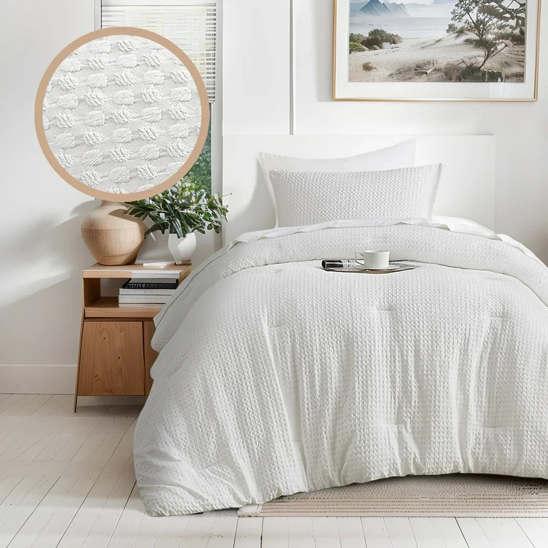 Regency Heights Textured Waffle Like Comforter Sets Twin/Twin-XL, 2 Piece Bedding Sets, Off-White... | Walmart (US)