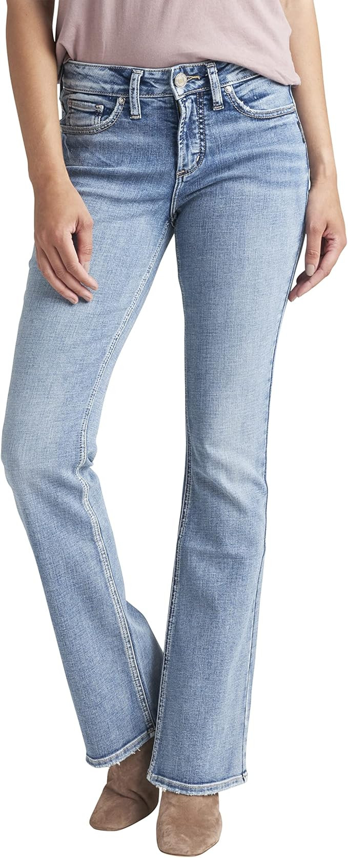 Silver Jeans Co. Women's Suki Mid Rise Curvy Fit Bootcut Jeans | Amazon (US)