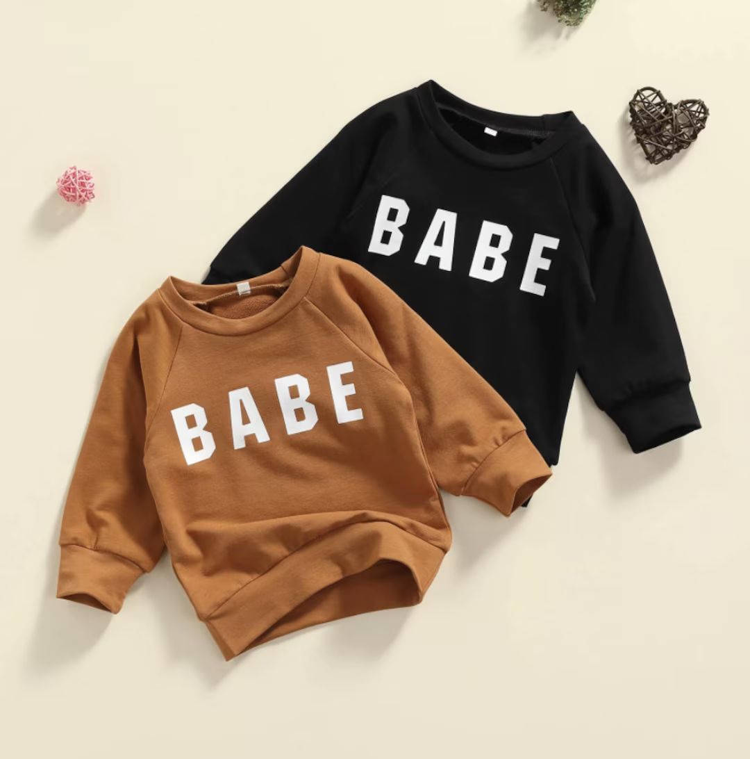 Babe Light Weight Sweatshirt, Girl sweater,  Kid Sweatshirt, Sweater for kids, Toddler Sweatshirt... | Etsy (US)