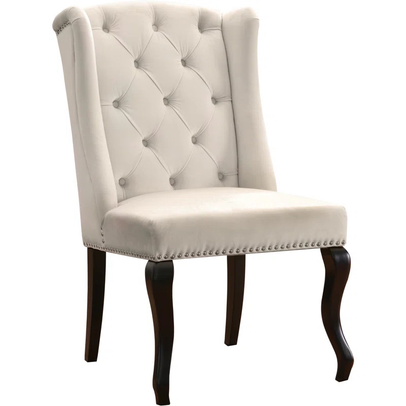 Tauber Tufted Velvet Side Chair in Medium Gray (Set of 2) | Wayfair North America