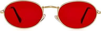 GIFIORE Oval Sunglasses Vintage Retro 90s Sunglasses Trendy Designer Glasses for Women Men | Amazon (US)