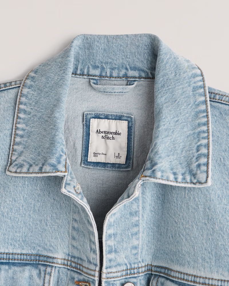 Cropped Denim Jacket | Abercrombie & Fitch (US)