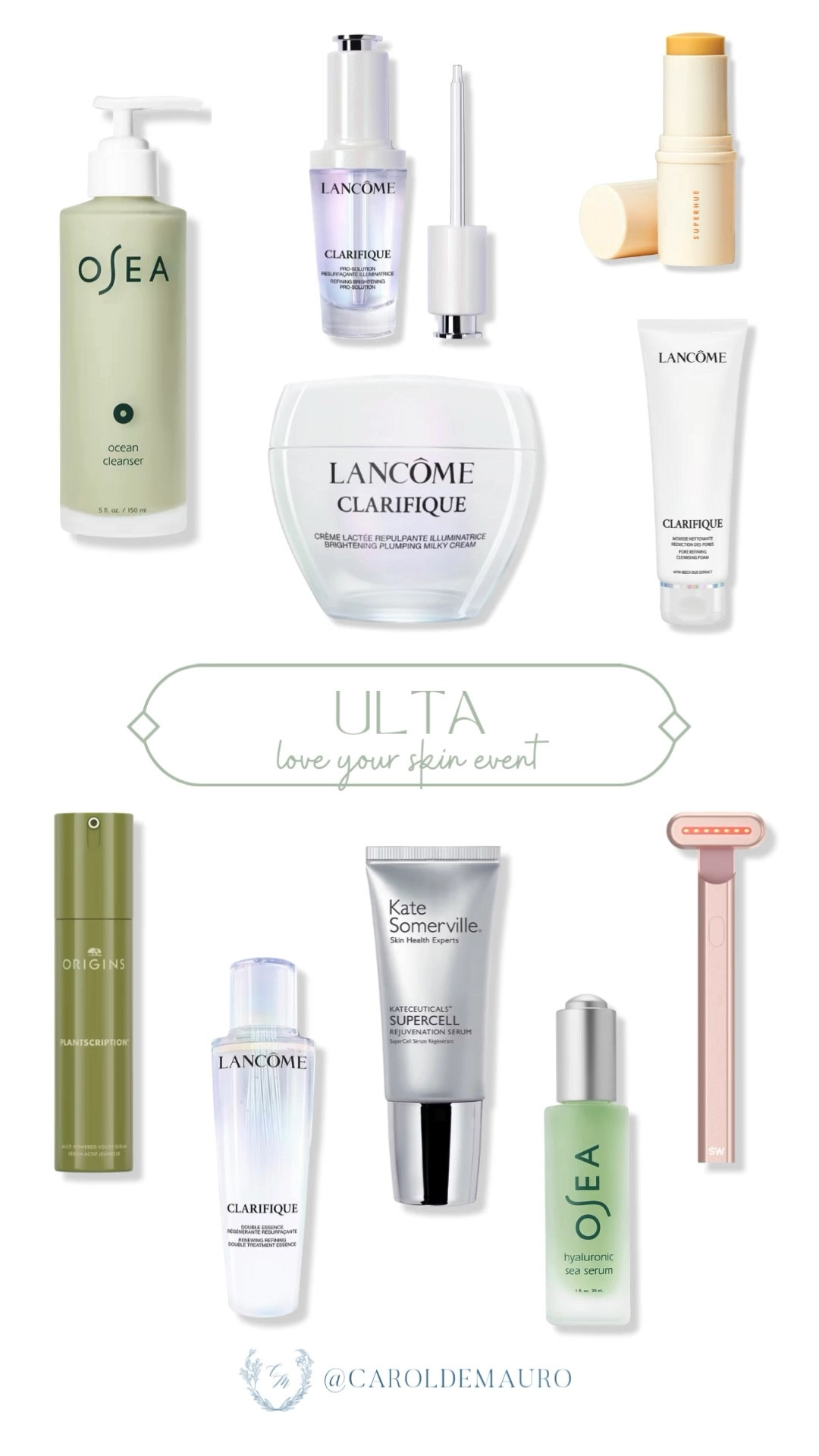 Ready for a glow-up? Treat your skin to the care it deserves with your favorites from the Ulta Love Your Skin Event. Whether you’re looking for the coastal-inspired refreshment of OSEA’s Cleanser and Serum or the advanced results of the Lancome Clarifique line, this curated collection is all about celebrating your natural radiance. Get discounts of up to 50% off!

skincare routine, beauty must haves, dewy skin, gift guide for her, clean girl, morning skincare, barrier repair, skin prep

#LTKSeasonal #LTKFindsUnder50 #LTKBeauty
