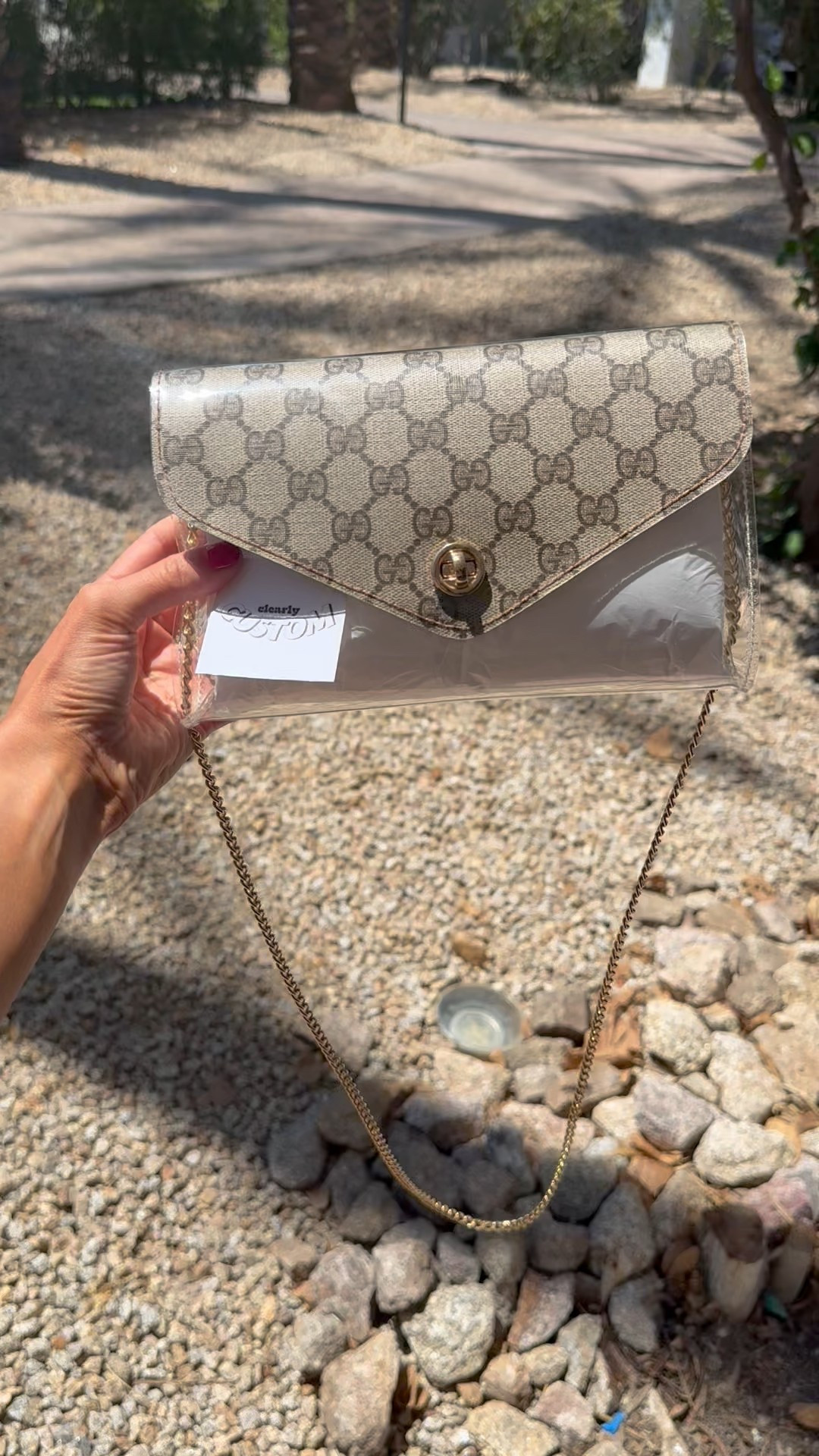 Stadium safe bag from Clearly Custom