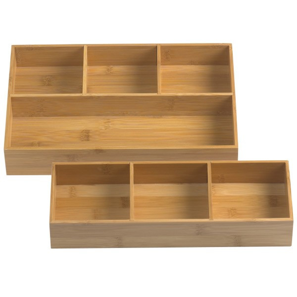 Bamboo Drawer Organizer Trays | The Container Store