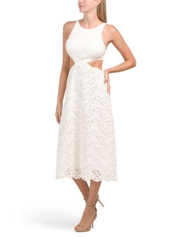 Sleeveless Lace Dress With Cut Out Detail | Midi Dresses | Marshalls | Marshalls