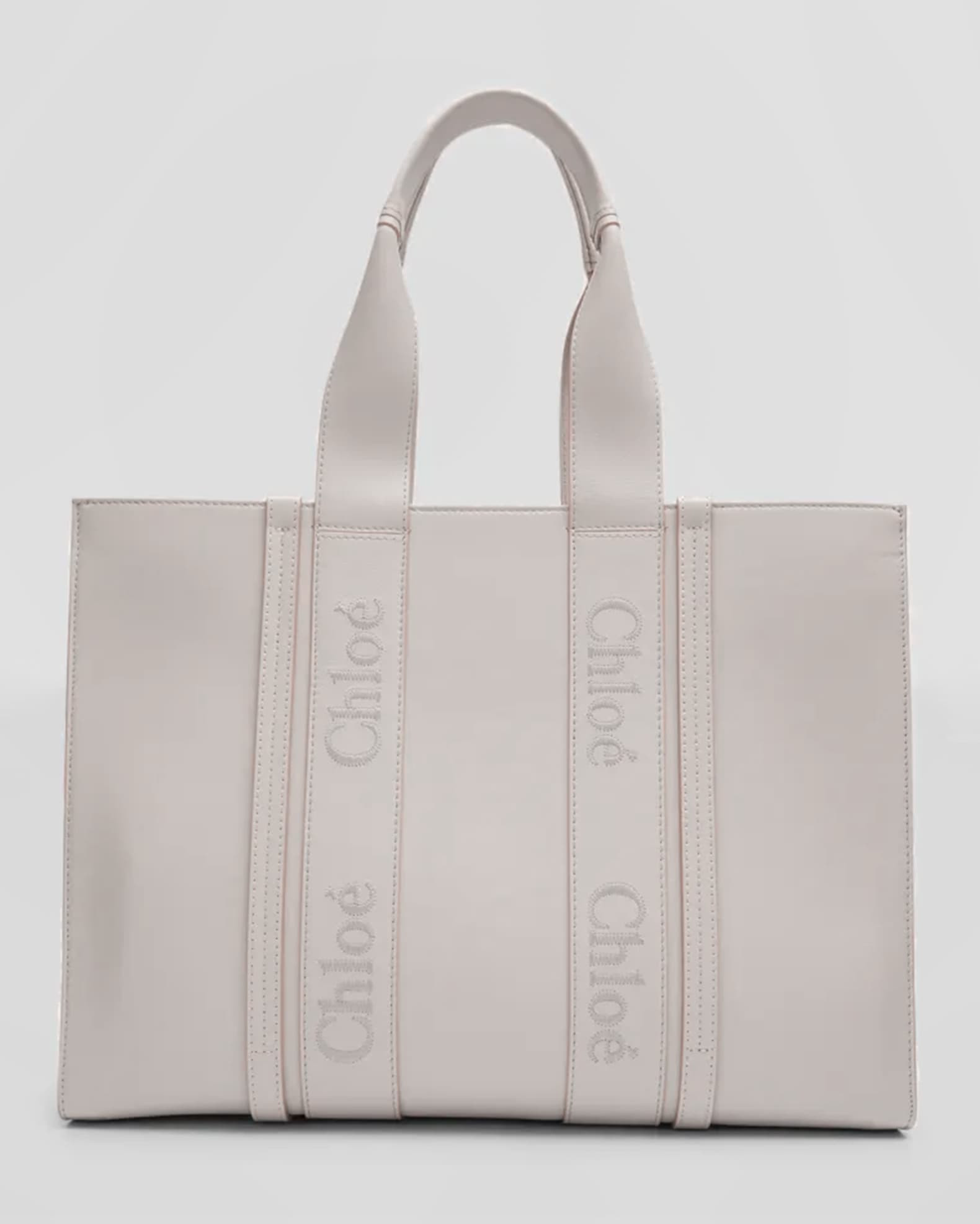 Chloe Woody Large Leather Tote Bag | Neiman Marcus