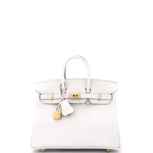 Pre-Owned Hermes Birkin Handbag Grey Swift with Gold Hardware 25 in Gris Pale at Nordstrom, Size Small | Nordstrom