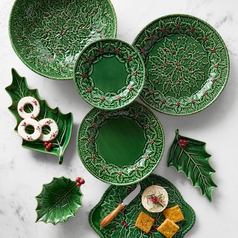 Bordallo Pinheiro Holly Dinnerware Collection at Williams Sonoma for the Christmas table.

#LTKHoliday #LTKHome #LTKSeasonal