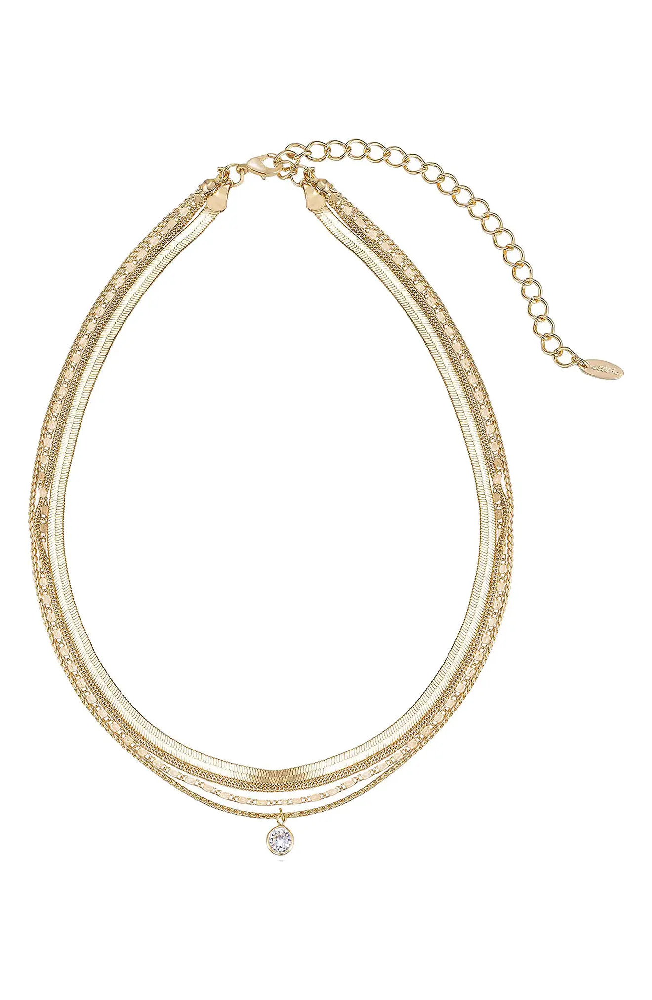 Ettika Layered Chain Pendant Necklace in Gold at Nordstrom | Nordstrom