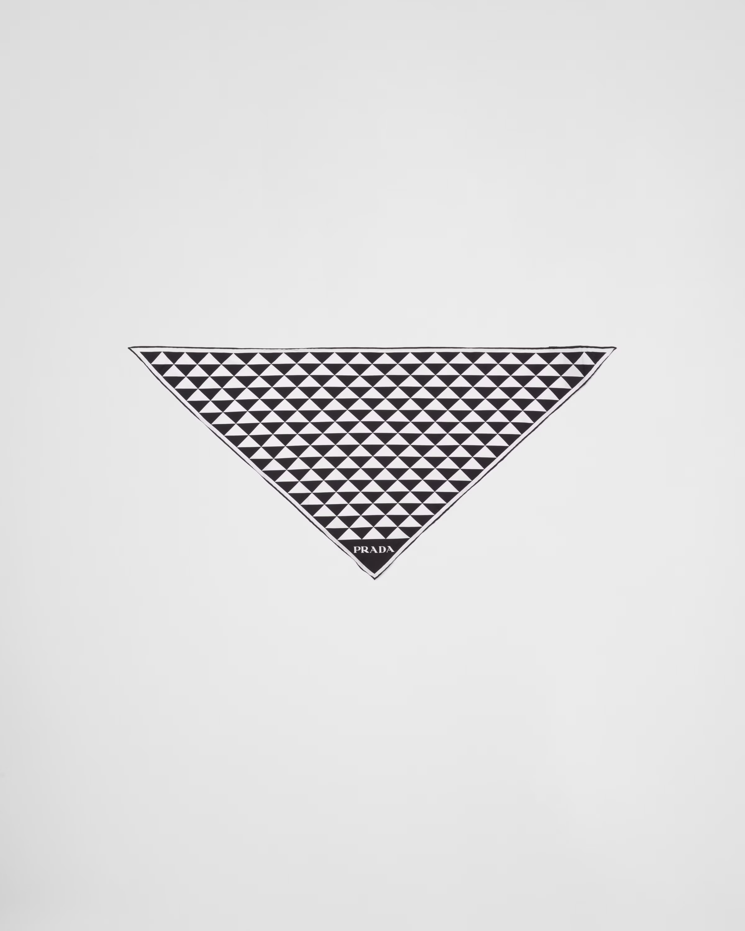 Printed silk twill scarf | Prada US