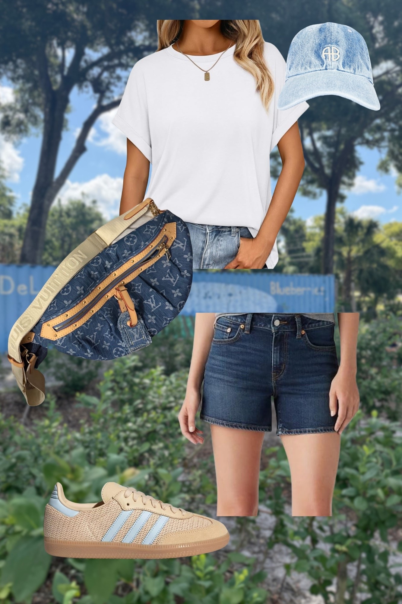Blueberry picking outfit🫐🧢 simple, casual ootd for some blueberry picking with friends💙 


#springtime #springootd #cooloutfit #coolgirlstyle #aninebing #aninebinghat #baseballhat #bumbag #lvbumbag #louisvuitton #adidas #samba #levishorts #levi501 #outfitinspo #outfitplanning

#LTKdayinmylife #LTKSeasonal #LTKootd