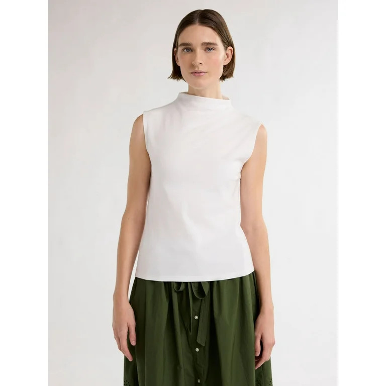 Free Assembly Women’s Sleeveless Mock Neck Top, Sizes XS-XXXL | Walmart (US)