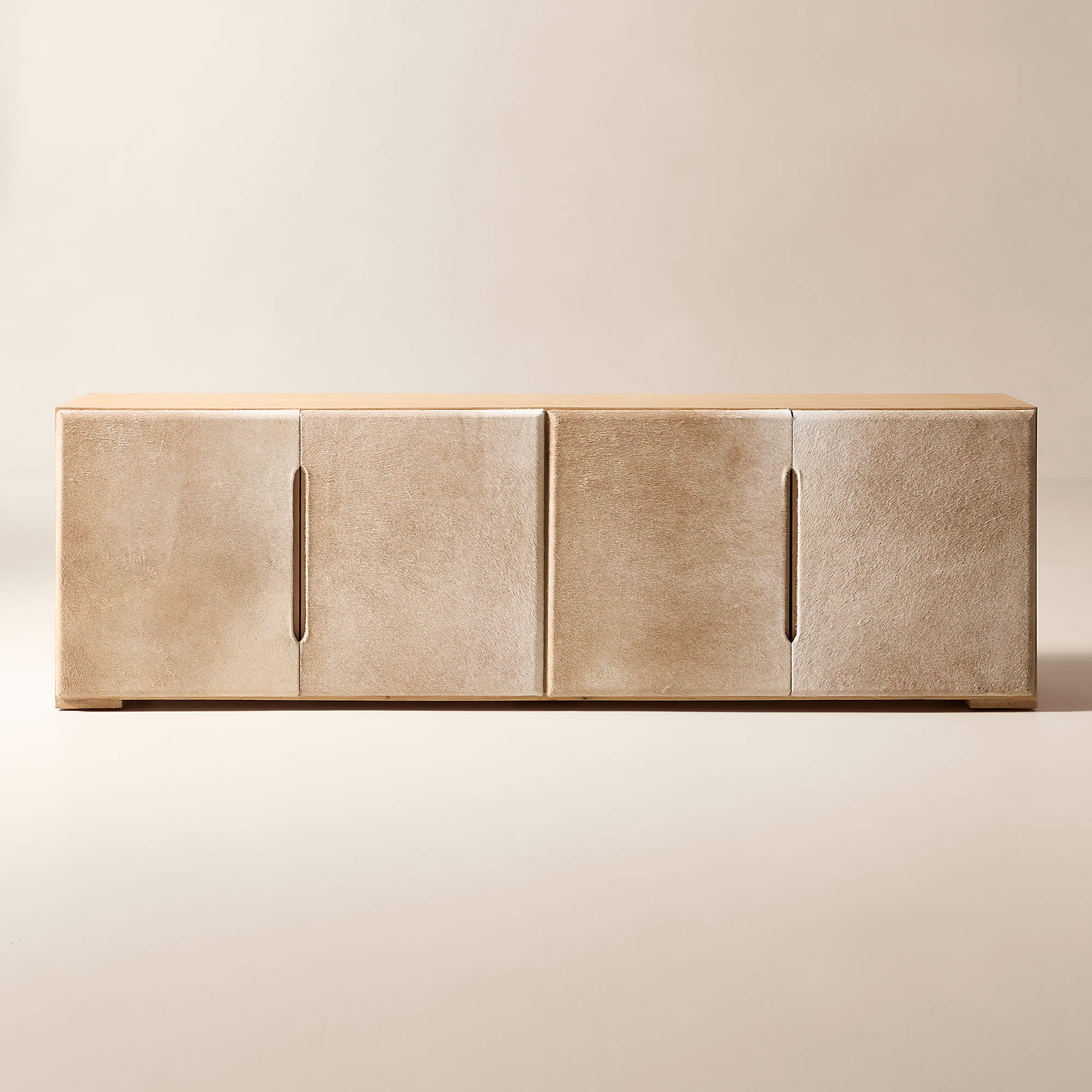 Sawyer 86" Hair on Hide Media Console | CB2 | CB2