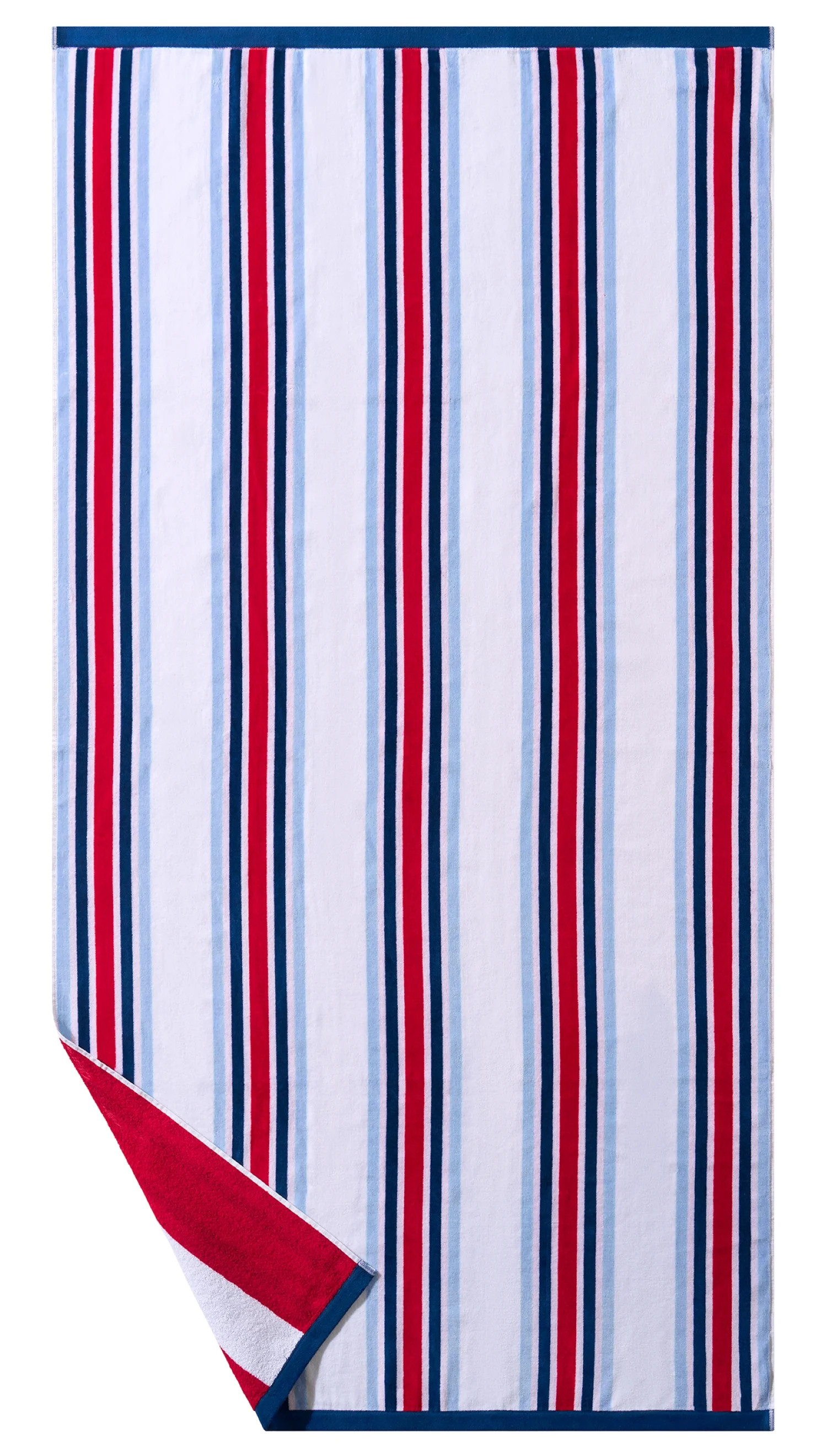 Better Homes & Gardens Cabana Stripe Oversized Beach Towel, 72" x 38", Red | Walmart (US)