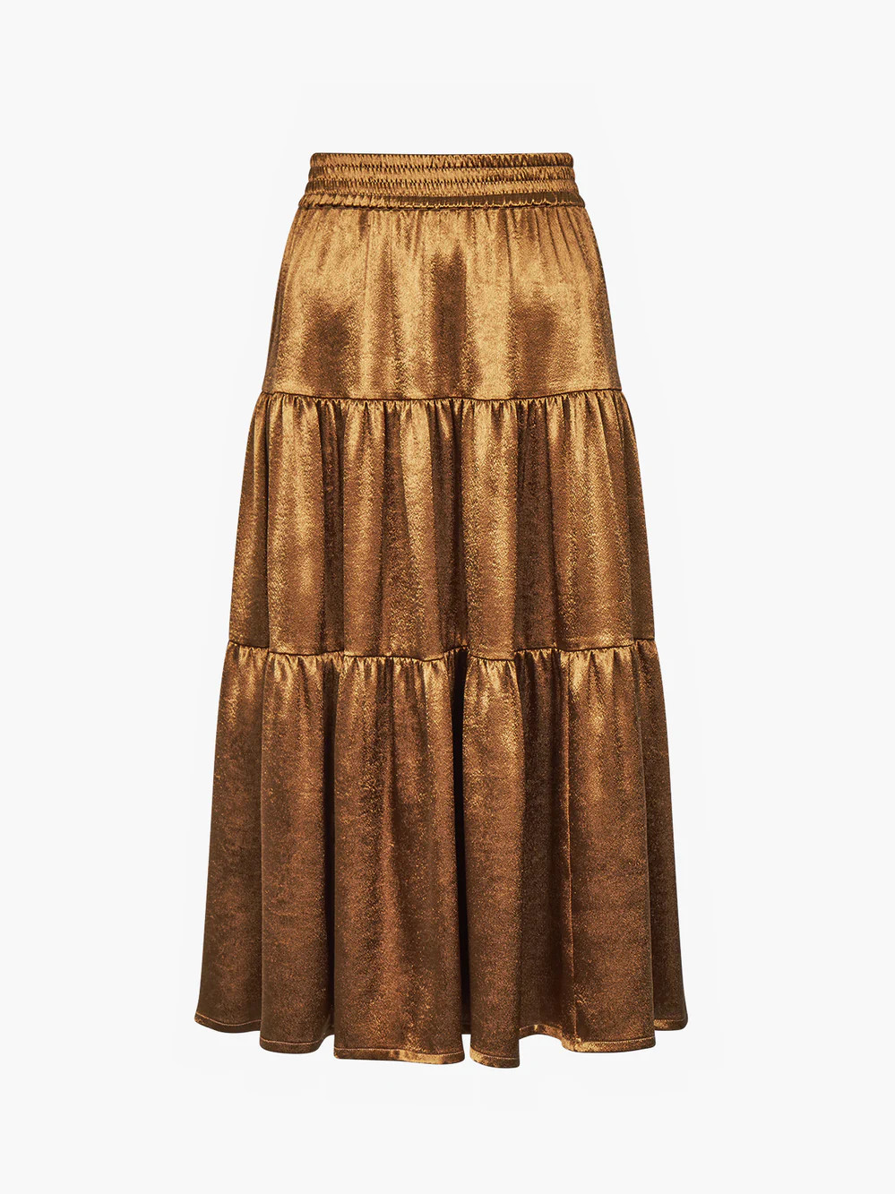 Denney Inu Satin Midi Skirt | French Connection (UK)