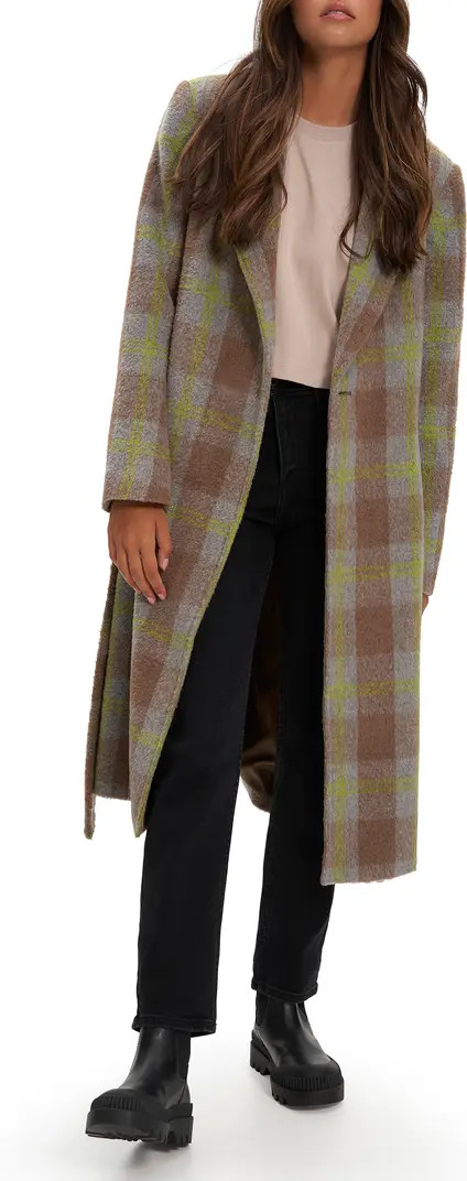 Noize Katja Vegan Wool Plaid Coat | Nordstrom | Nordstrom Canada