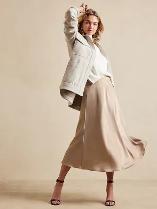 Midi Slip Skirt | Banana Republic Factory