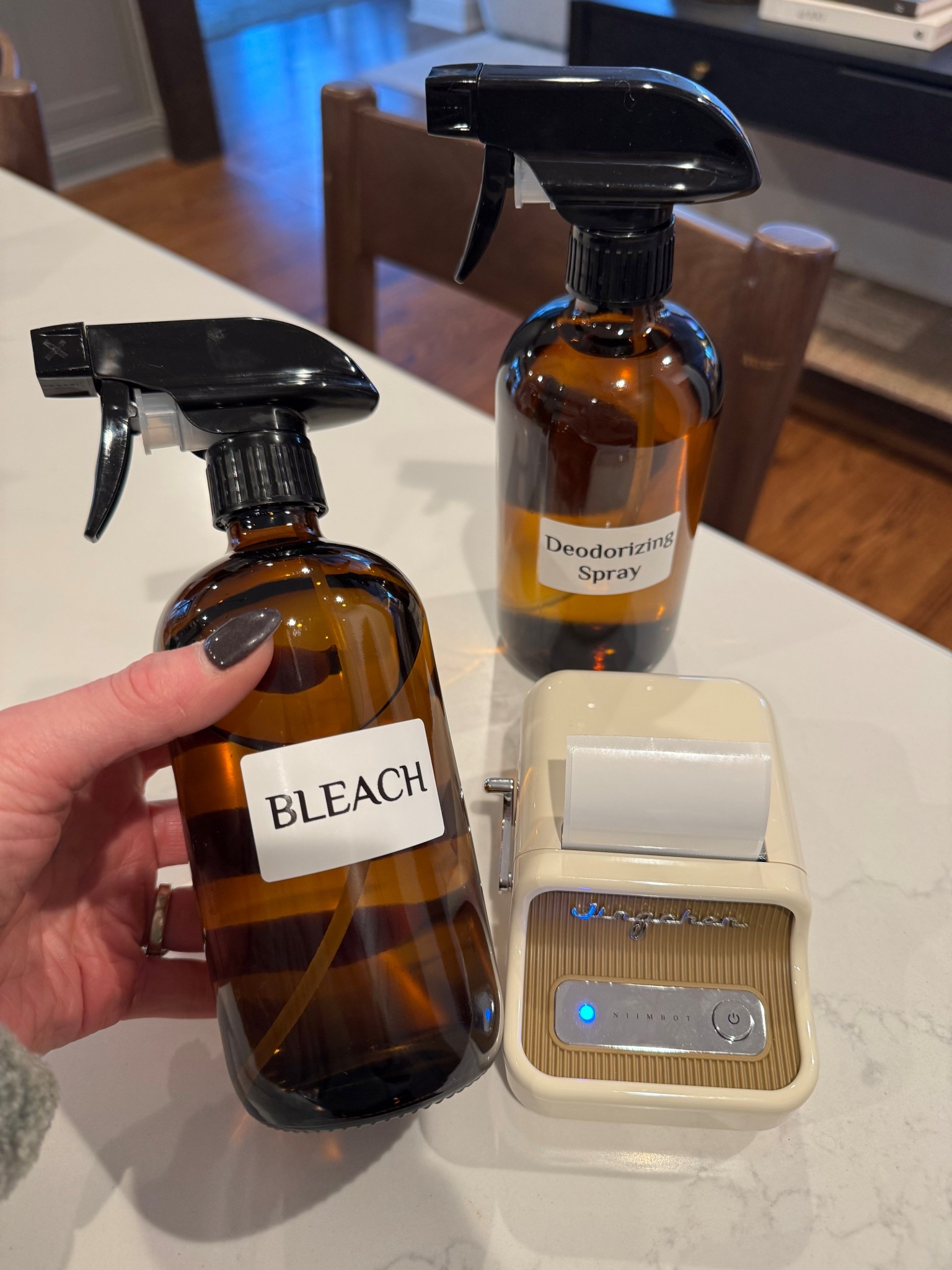 Sometimes we need the bleach!! These amber glass bottles are my favorite & I have been busy over here labeling all the things. This truly is the BEST little printer!! 

#LTKSeasonal #LTKdayinmylife #LTKHome