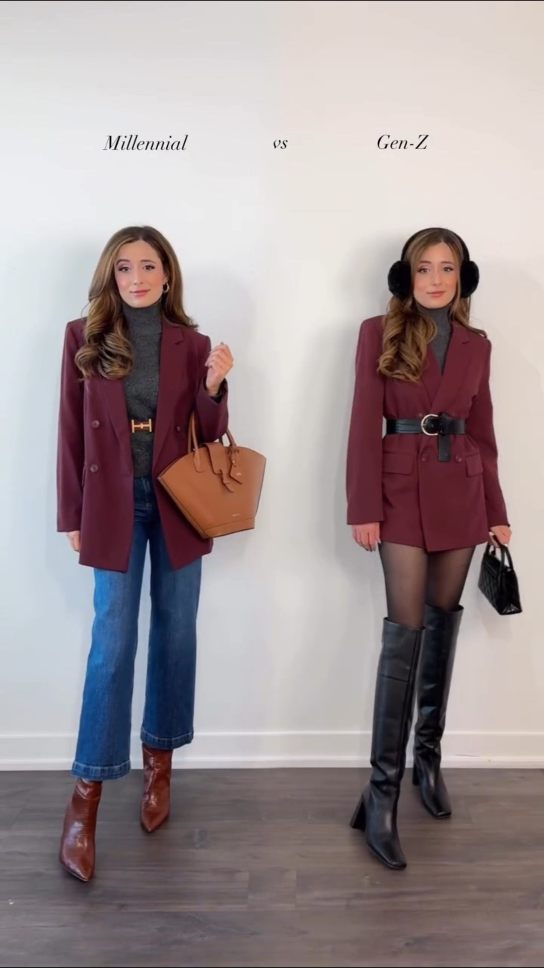 Millennial or Gen-Z ? Save this for inspo. 
Love how a blazer can be easily switched into 2 completely different styles. I love wearing it both ways depending on occasion. #millennialfashion #genzstyle #stylingtips #howtostylevideo #fashionhacks

#LTKFindsUnder100 #LTKSeasonal #LTKWorkwear