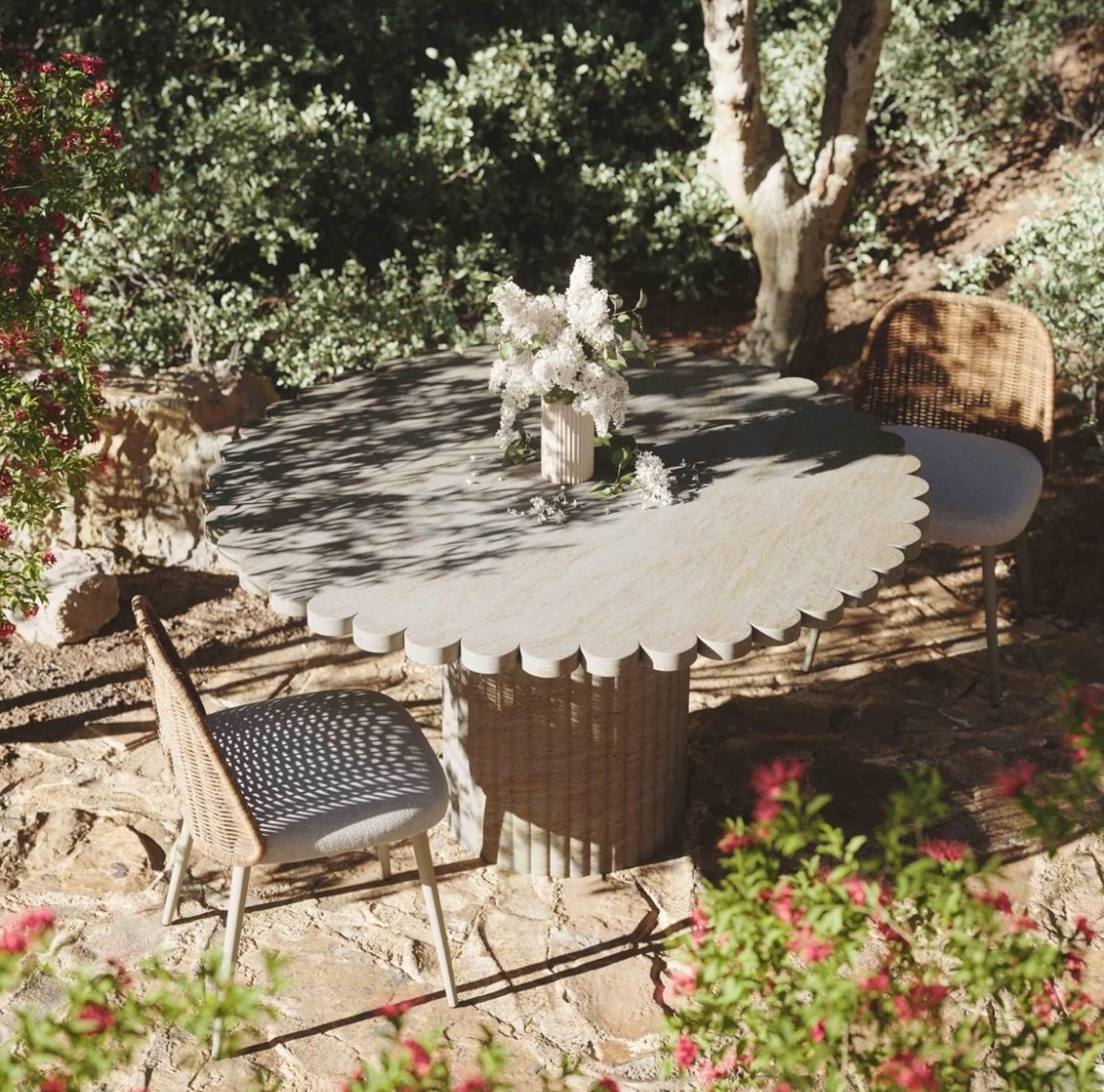 New on Amazon!✨ Slow mornings, elevated outdoors. The blossom-shaped dining table with matching chairs creates the dreamiest patio moment surrounded by trees and lush greenery. Espresso in hand, warm sun, and effortless elegance. 

Shop now and turn your patio into a morning retreat.☕️

#LTKOver40 #LTKHome #LTKSeasonal