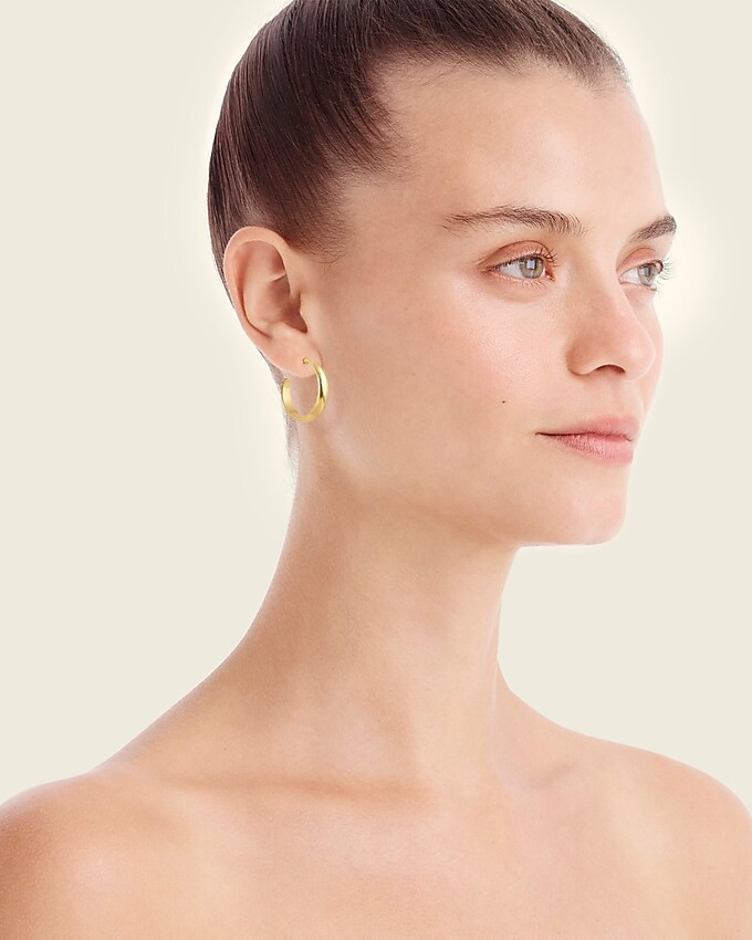 Dainty gold-plated hoop earrings | J. Crew US