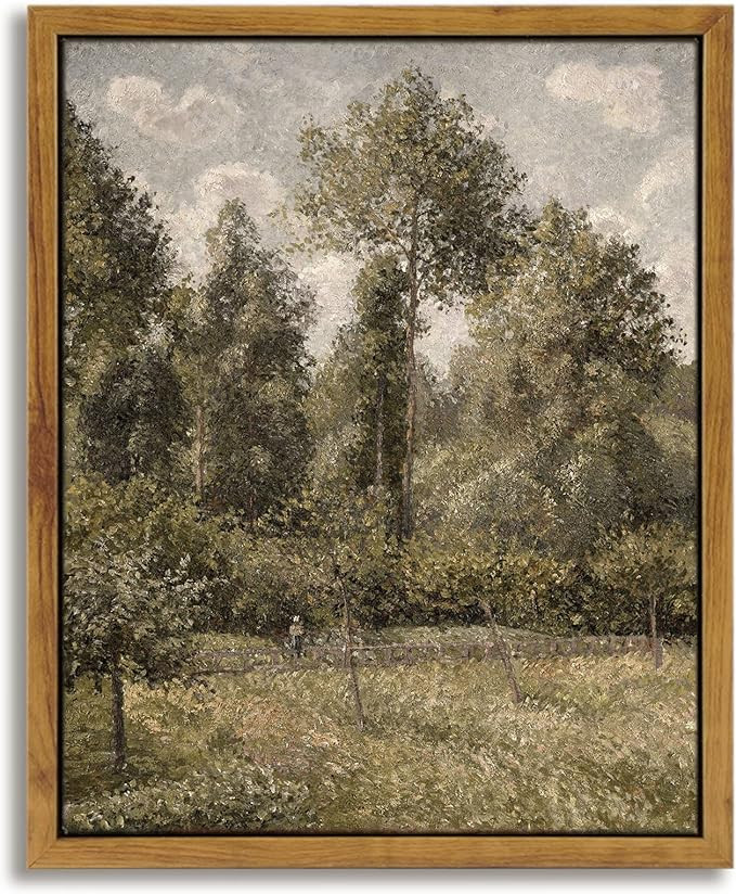 InSimSea Framed Canvas Prints Wall Art Home Decor, Poplars in Garden Classical Oil Painting Canva... | Amazon (US)