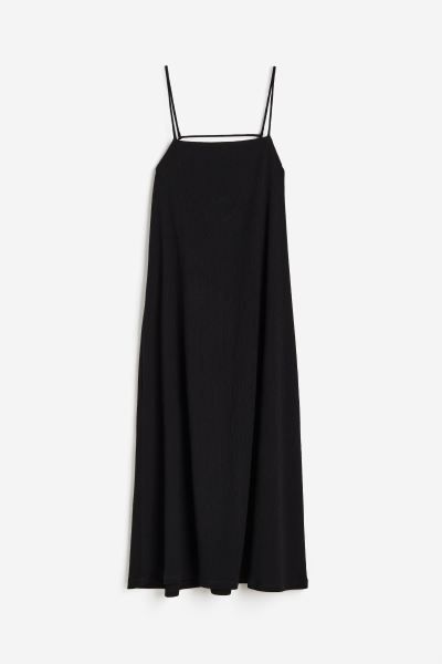 Textured Slip Dress - Black/striped - Ladies | H&M US | H&M (US + CA)