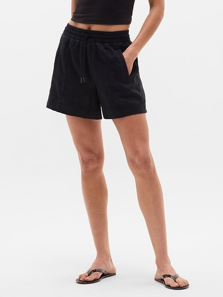 Retreat Linen Mid Rise 4" Short | Athleta