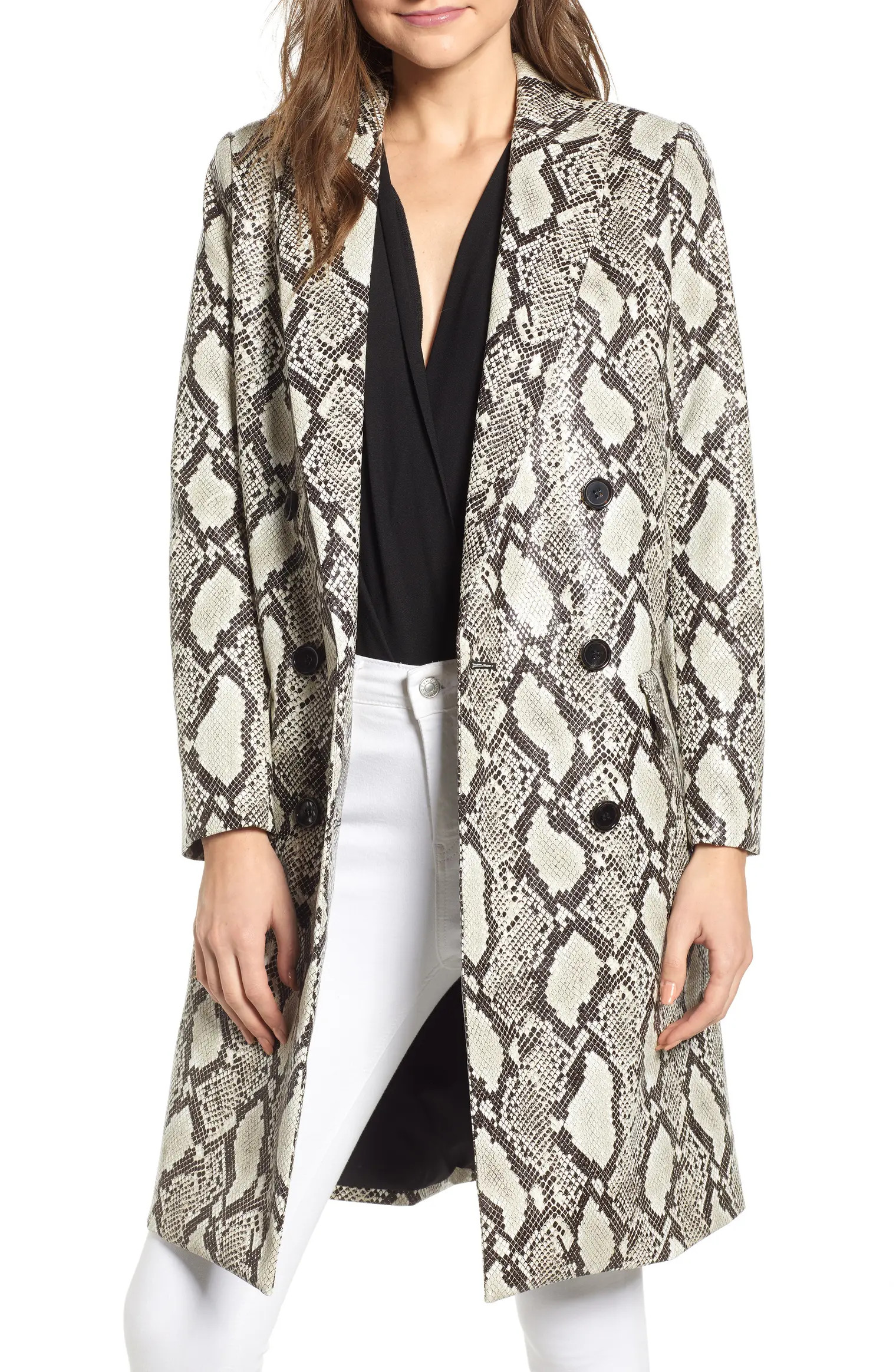 Snakeskin Faux Leather Jacket | Nordstrom