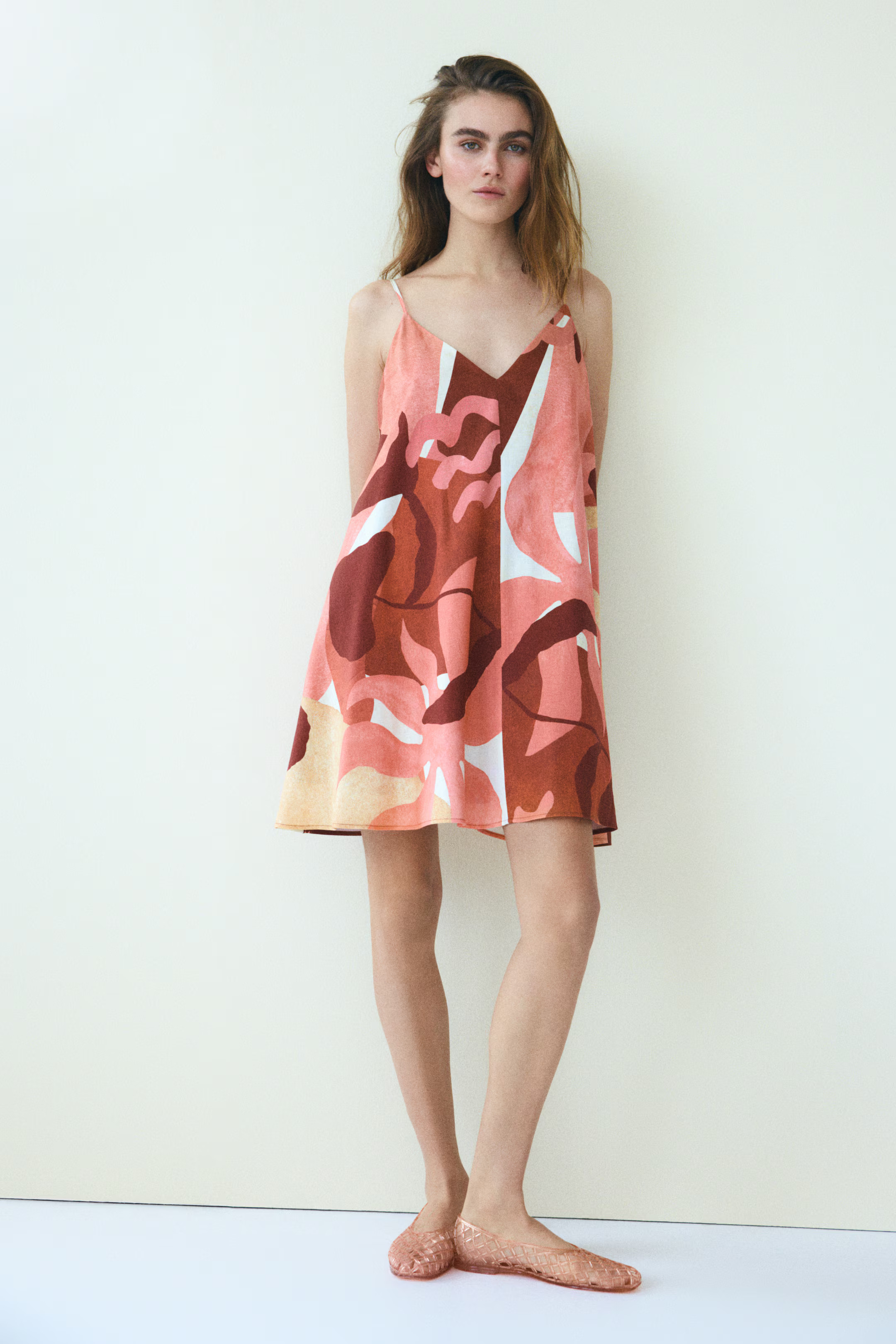 Linen-Blend Mini Dress | H&M (US + CA)