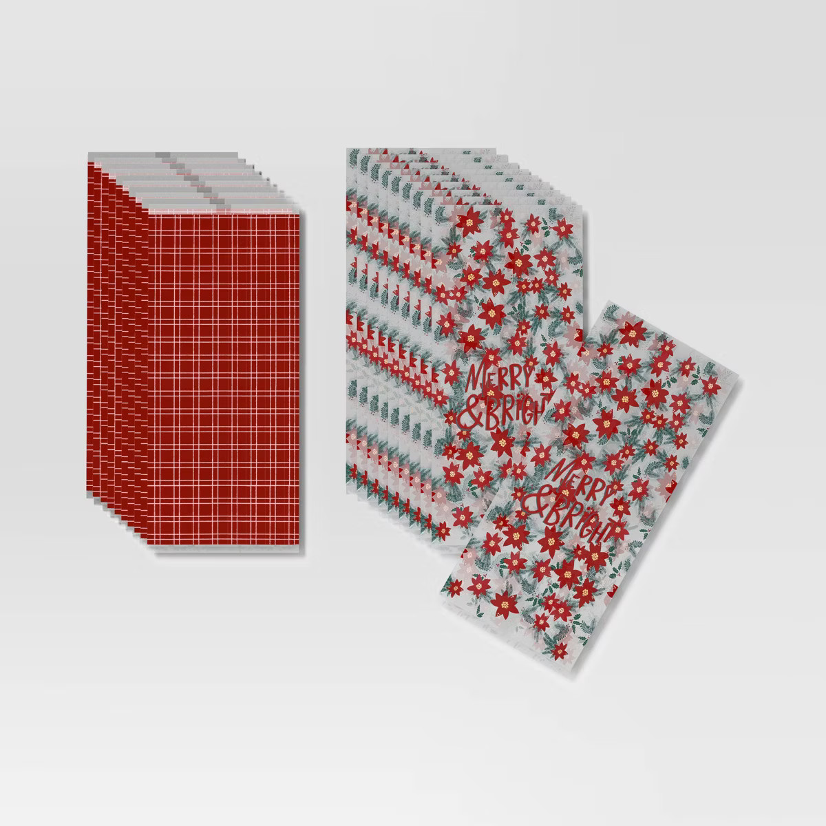 20ct Christmas Merry/Plaid Gift Bags Red/White - Wondershop™ | Target