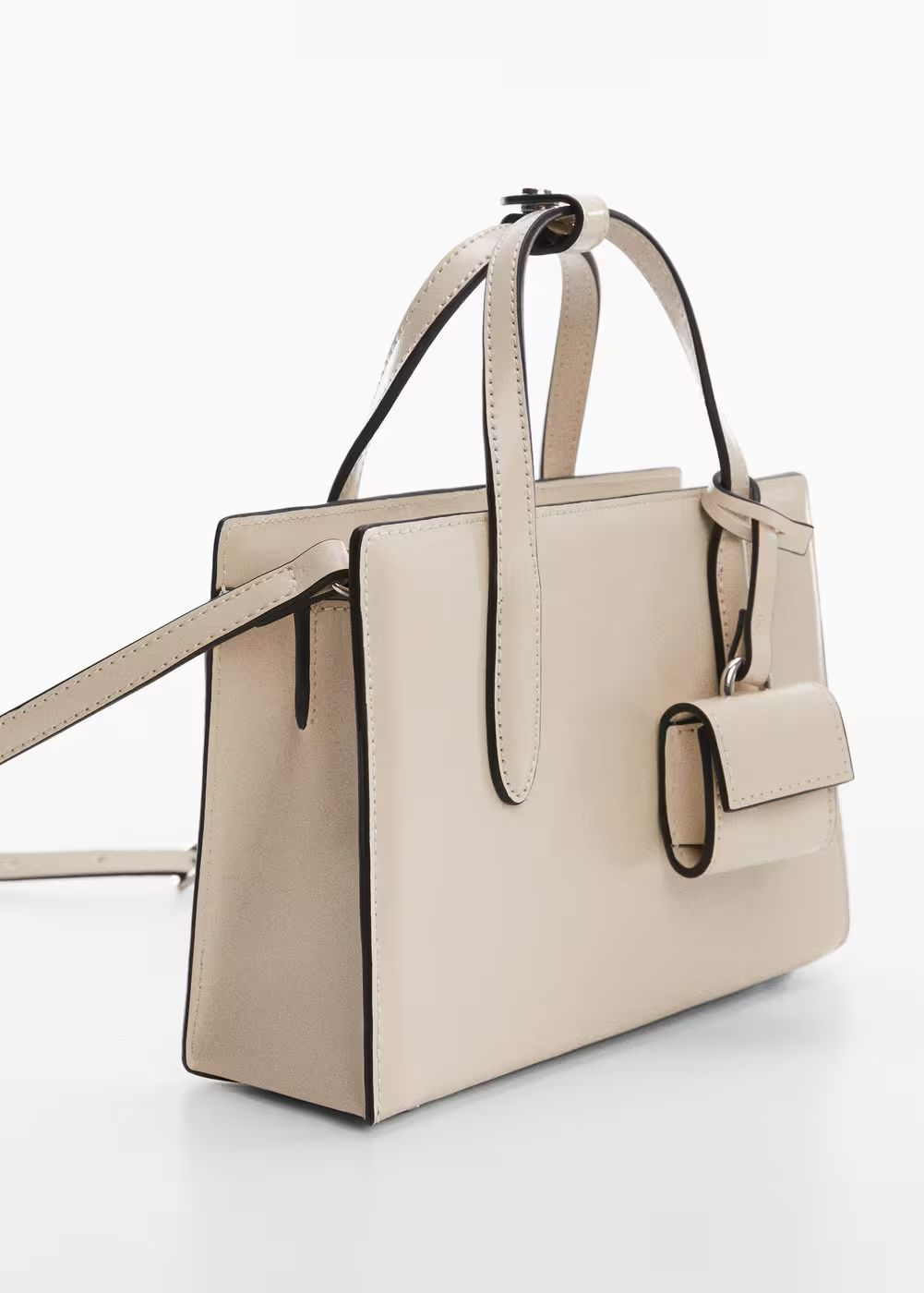 Saffiano-effect small shopper bag -  Women | Mango United Kingdom | MANGO (UK)
