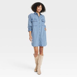 Women's Long Sleeve Button-Down Shirtdress - Universal Thread™ | Target