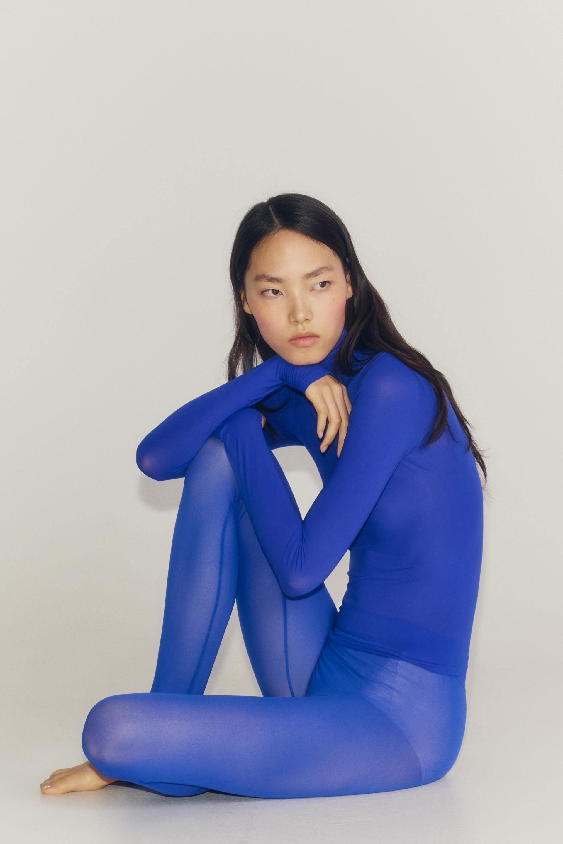 Zara - Stirrup Leggings - Bluish - S - Woman | Zara UK