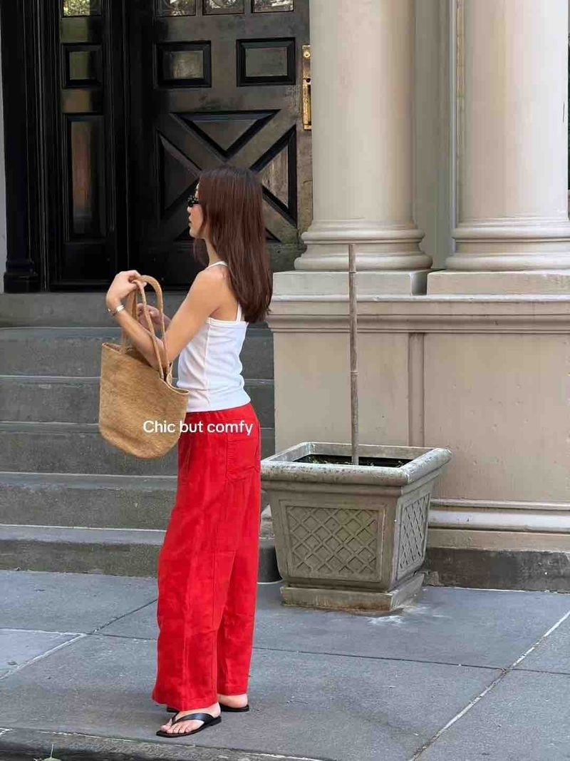 Linen pants outfit 

 