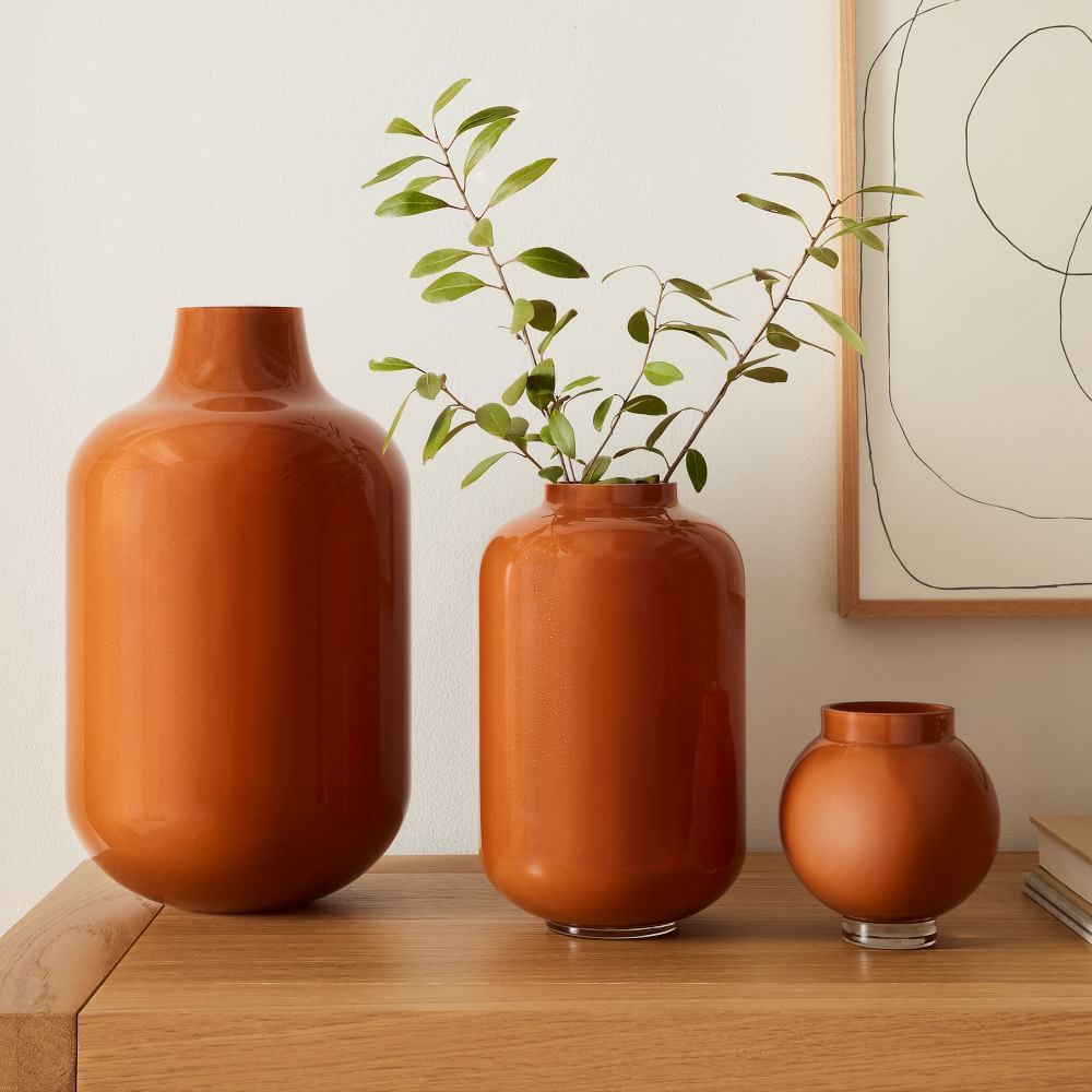 Mari Rust Glass Vases | West Elm (US)