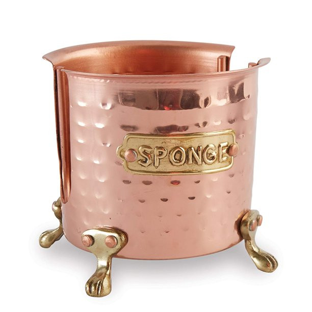 Mud Pie Kitchen Sponge Holder Caddy, Copper | Walmart (US)