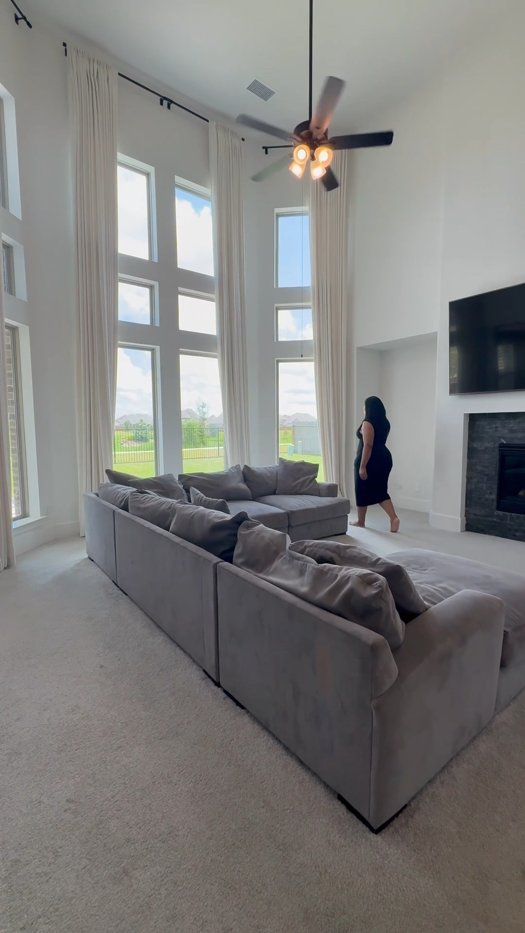 ✨Floor-to-ceiling curtains = instant luxury vibes ✨

One of my favorite design hacks to elevate your home 🏡 is investing in quality curtains. These aren’t just window coverings—they completely transform a space, adding height, drama, and that cozy-yet-polished feel we all want in our living rooms 🛋️. 

By hanging long drapery panels high and wide, your windows look larger, your ceilings feel taller, and your entire room instantly feels more custom and designer-approved 🎨. It’s the easiest way to fake high ceilings and bring that true open concept flow throughout your space.

Whether you love modern home decor 🖤, timeless traditional 🤍, or transitional style with a touch of warmth 🌿, floor-to-ceiling curtains work in every design style. Pro tip: stick with neutral tones for versatility or go bold for a statement moment.

Pair them with other design staples—like wall art, throw pillows, mirrors, light fixtures, rugs, bar stools, chairs, coffee tables, desks, and even bath towels + hardware updates—to give your home that layered, curated look ✨.

I linked my exact set on LTK so you can easily shop these living room must-haves 🛒. Trust me, you’ll never look at your windows the same again—small change, major impact 💫.

#LTKHome