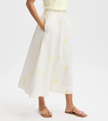 Tennis Print Maxi Skirt | Renwick