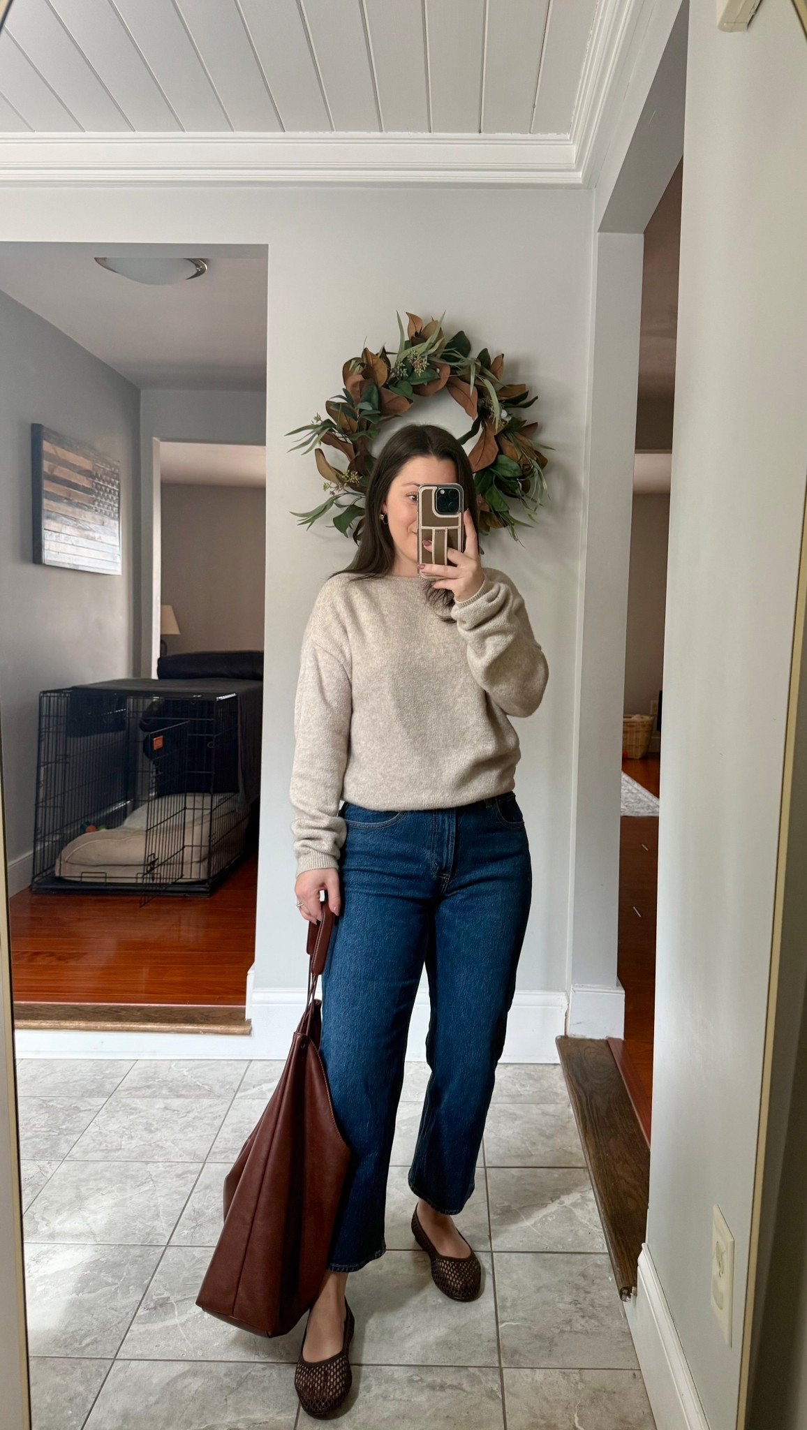 Casual spring outfit
Size xs top, 26 short jeans, shoes are true to size
For reference I am:
5ft, 120lbs, 26” waist

Petite outfits, spring sweaters, cropped jeans, denim, ballet flats, neutral outfits 

@abercrombie 

#LTKSeasonal #LTKootd #LTKPetite