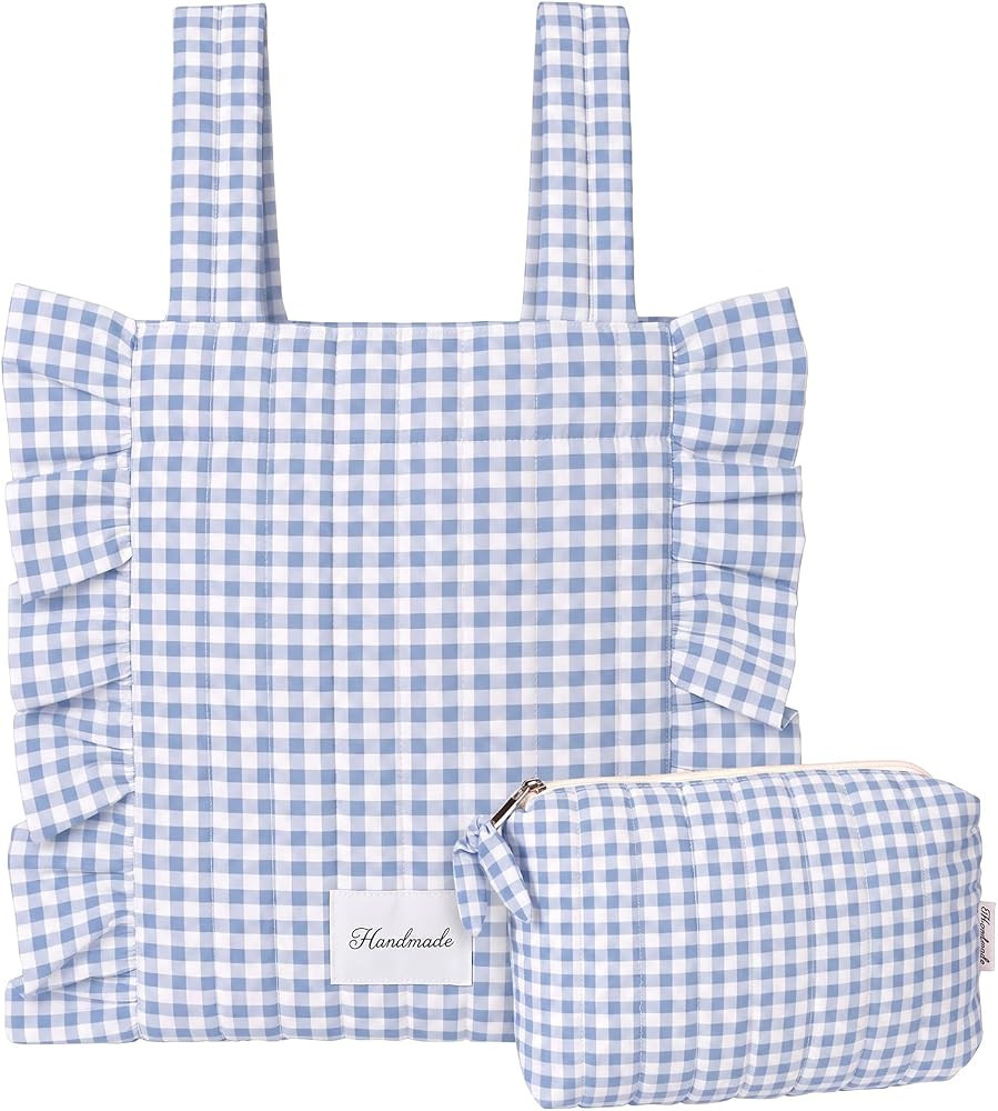 Abbylike Plaid Stroller Bag with Detachable Handle Drawstring Pocket Includes Mini Pouch Universa... | Amazon (US)